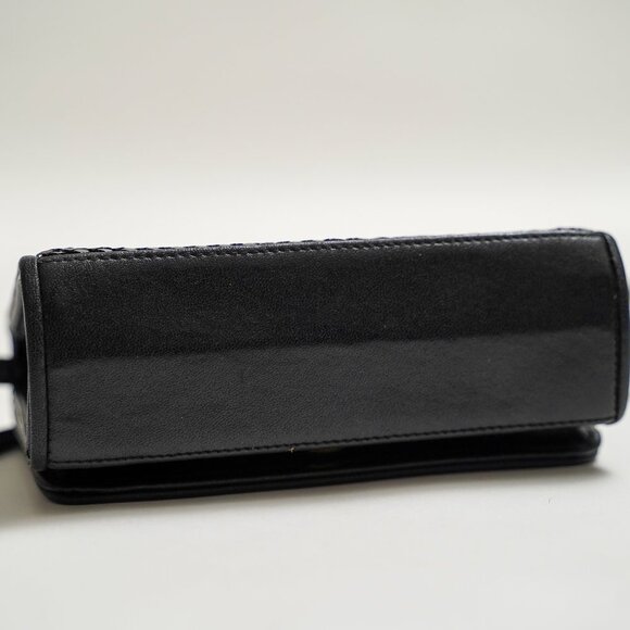 Vintage Whiting & Davis Black Leather And Chainmail Crossbody Bag - Picture 3 of 12